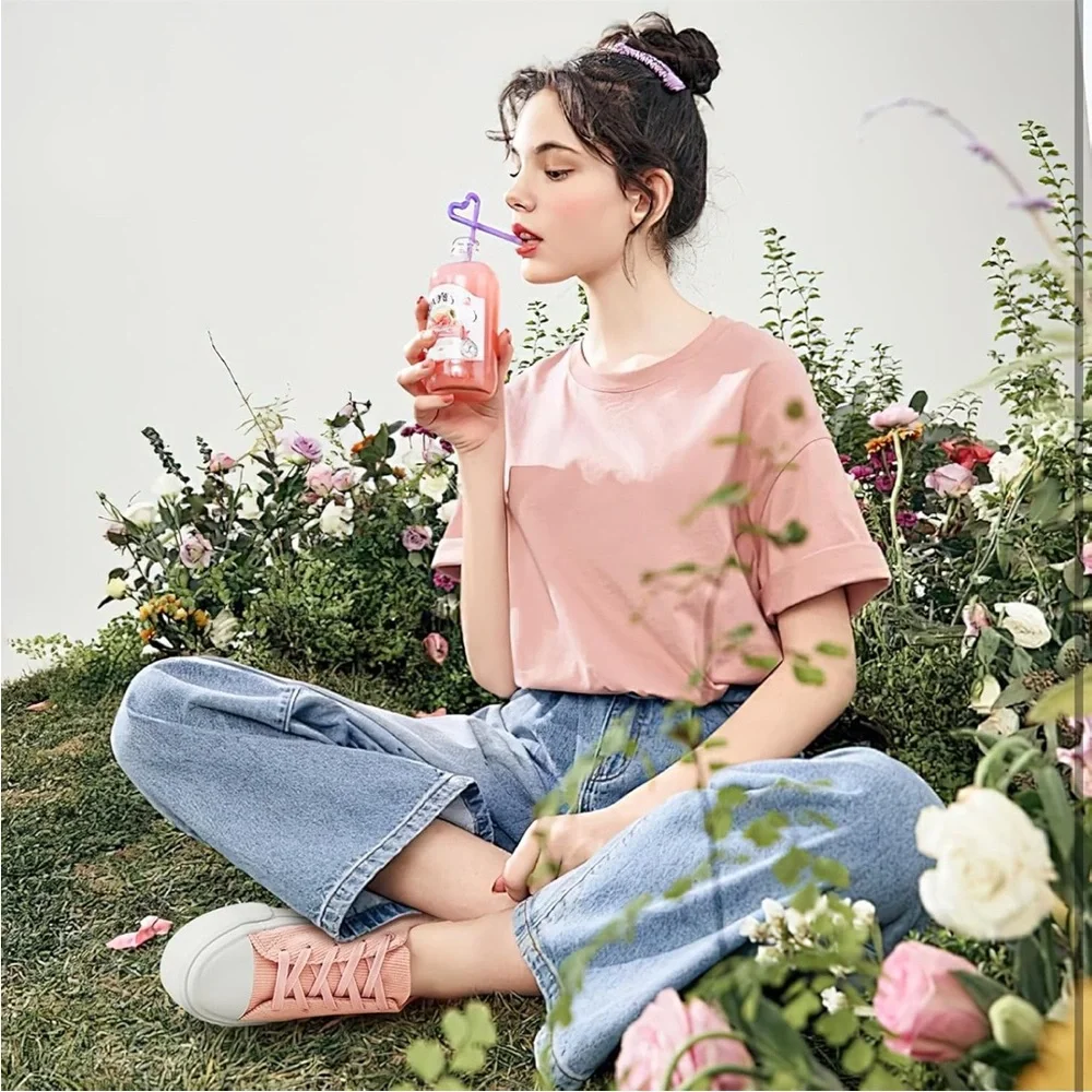 Pink Corduroy platform Sneakers_5
